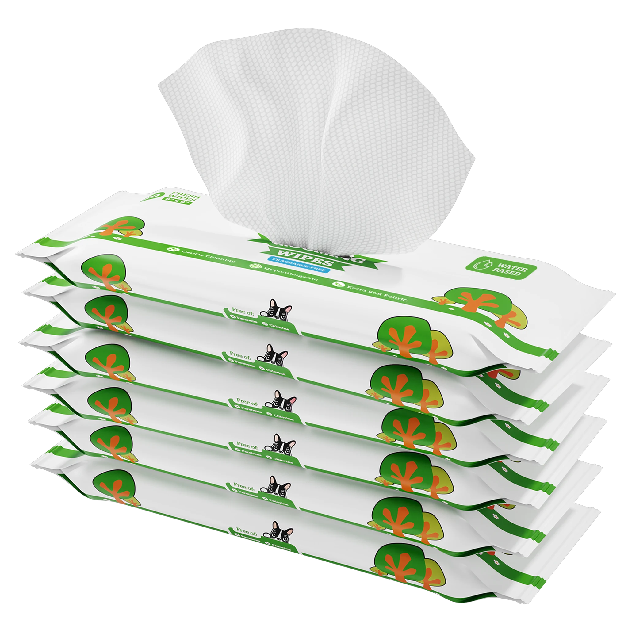 Pogi's Dog Wipes, extra-large bamboo-fiber grooming wipes, fragrance-free, 6 travel